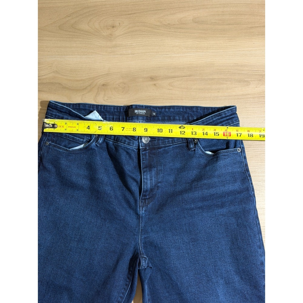 Hudson Jeans Wide Leg Women 16 Blue Denim Stretch High Rise Casual - Picture 5 of 12
